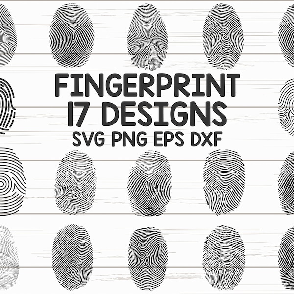Fingerprint SVG/ Thumbprint SVG / Thumb Print / Biometric SVG / Clipart / Silhouette / Cut file / Cricut File / Vector