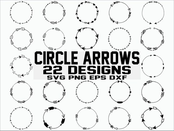 Arrow Circle Svg Arrow Frame Svg Arrow Monogram Svg Tribal Etsy