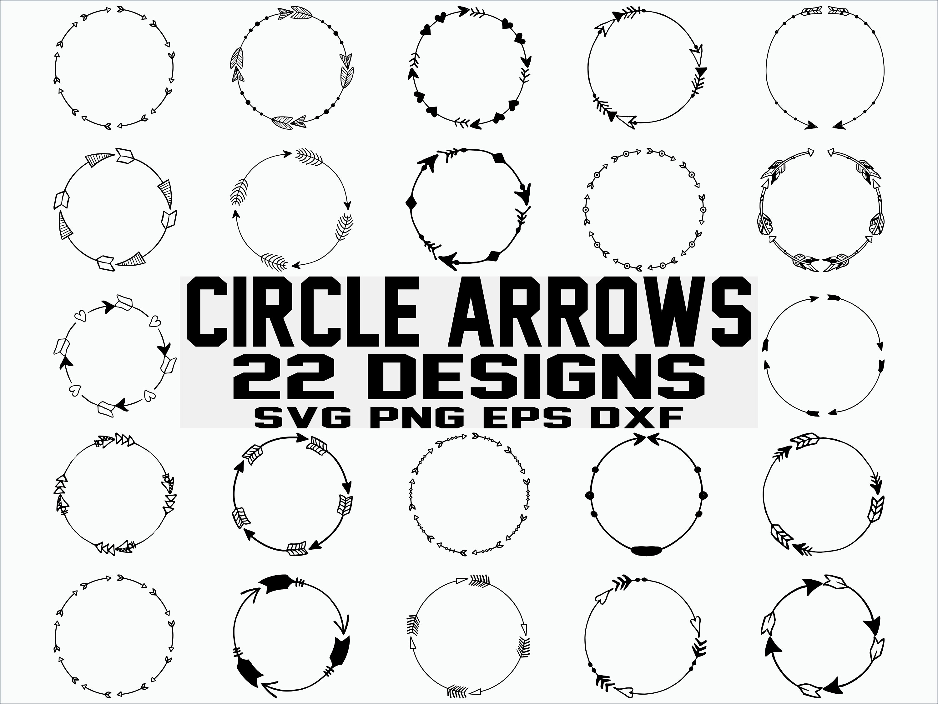 Download Arrow Circle Svg Arrow Frame Svg Arrow Monogram Svg Tribal Etsy