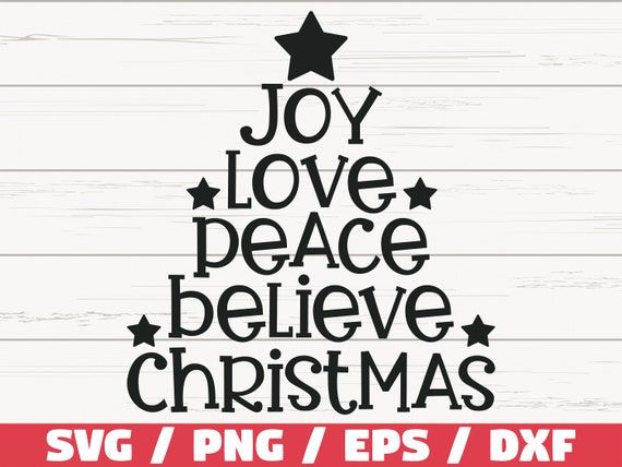 Joy Love Peace Believe Christmas Tree Word Sign Christmas -  Portugal