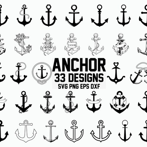 Anchor SVG / Nautical SVG/ Anchor Clipart / Cut File for | Etsy