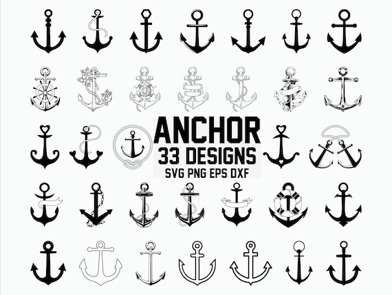 Download Anchor Svg Nautical Svg Anchor Clipart Cut File For Etsy