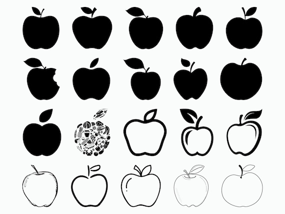 Download Apple Svg School Svg Teacher Svg Apple Clipart Cut Files Cricut Silhouette Vector Dxf Zecworkshop Sale