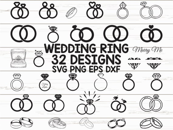 Download Wedding Ring Svg Engagement Ring Svg Clipart Cut Files Etsy