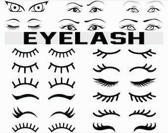 Pestañas svg/ ojo svg/ moda svg/ mujer ojo svg/ pestañas svg archivo/ cricut/ archivo svg/ archivo digital/ archivo de silueta/ archivo cortado/ archivo digital