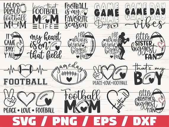 Football SVG Bundle / Funny Football SVG / Cut File / Cricut / Clip art / Commercial Use / Football Mom SVG / Football Sayings Quotes