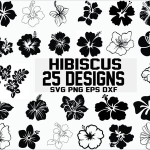 Hibiskus/ Hibiskus/ Hibiskus/ Schablone/ Blume/ Hibiskus/ Hibiskus/ Hibiskus, schneiden Datei/ Aufbügeln/ Cricut Datei