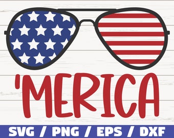 Merica SVG / America SVG / Cut File / Clip art / Commercial use / Instant Download / Silhouette / 4th of July SVG / Independence Day