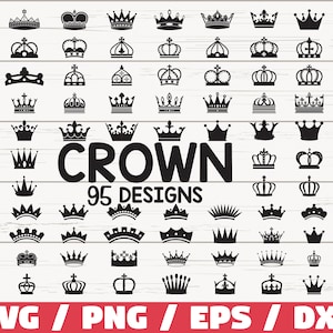 Crown SVG Bundle / Cut Files / Commercial use / Silhouette / Cricut / Clip art / Tiara SVG / Princess Crown Svg / King Crown SVG