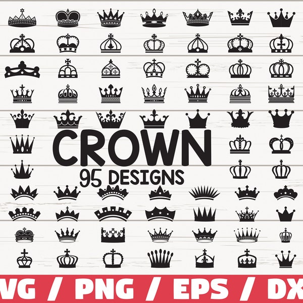 Crown SVG Bundle / Cut Files / Utilisation commerciale / Silhouette / Cricut / Clip art / Tiara SVG / Princess Crown Svg / King Crown SVG