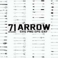 Arrows Svg, Png, Dxf, Crossed Arrows Svg, Crossing Tribal Arrow Svg ...