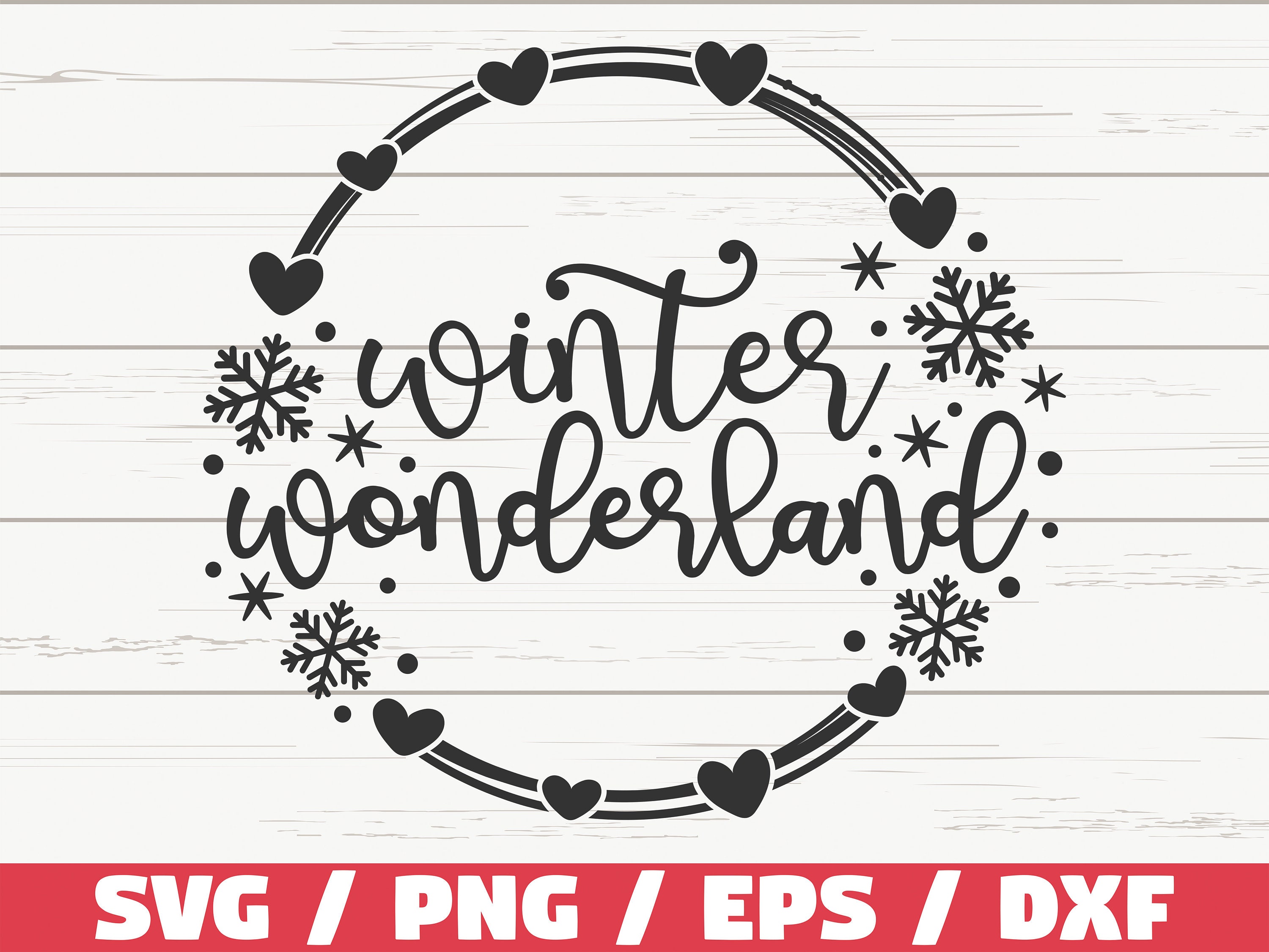 Winter Wonderland Banner SVG Cut File
