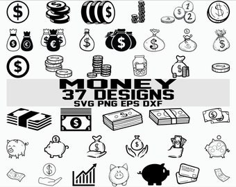 Money svg / money icon svg / coin svg / dollar svg / dollar sign svg / bill svg  / money sign svg / cash svg / currency svg / money bag svg
