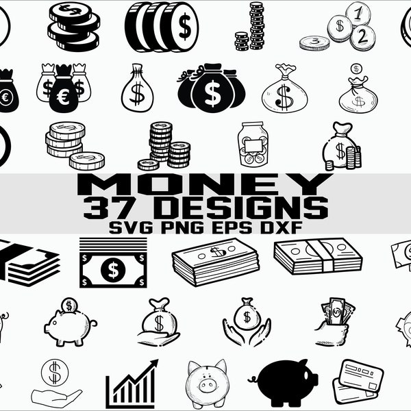 Money svg / money icon svg / coin svg / dollar svg / dollar sign svg / bill svg  / money sign svg / cash svg / currency svg / money bag svg