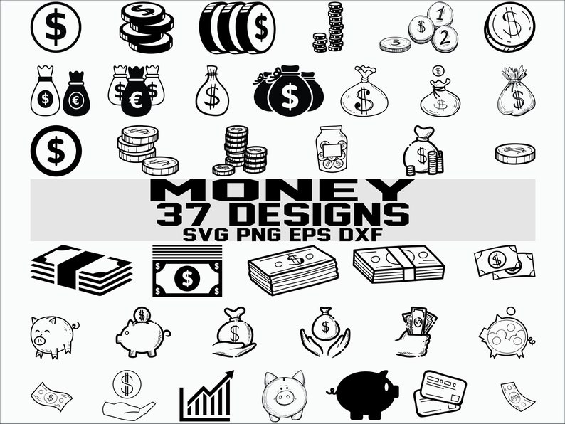 Money Svg Money Icon Svg Coin Svg Dollar Svg Dollar Etsy