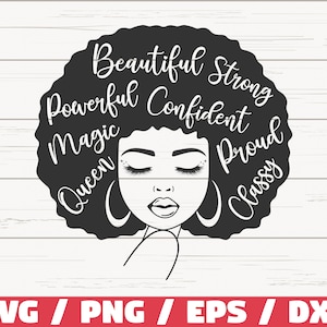 Black Woman SVG / Black Queen SVG / Cut File / Cricut / Black Girl Magic SVG / Instant Download