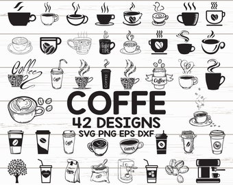 Coffee svg/ coffee cup svg/ coffee image/ decal/ stencil/ vinyl/ cut file/ iron on/ silhouette/ circut file/ cuttable file/ printable fil