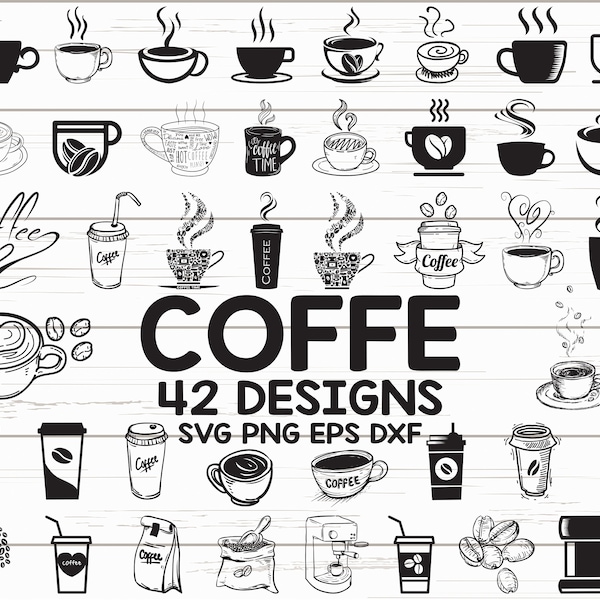 Coffee svg/ coffee cup svg/ coffee image/ decal/ stencil/ vinyl/ cut file/ iron on/ silhouette/ circut file/ cuttable file/ printable fil