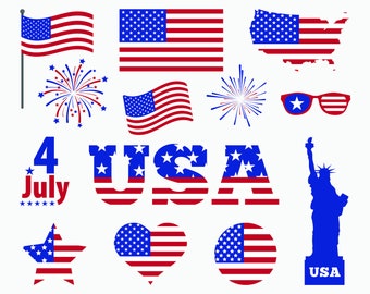 4th of july SVG / Patriotic svg / Memorial Day svg / Commercial Use / American Flag svg / Cut Files / Cricut / Silhouette / Clipart / DXF /