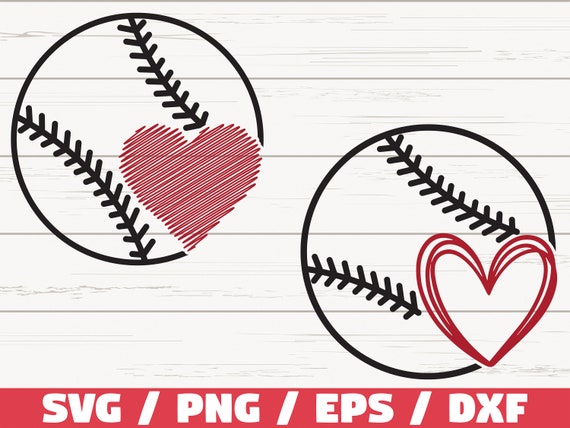 Download Baseball Svg Heart Svg Baseball Heart Svg Cricut Cut Etsy
