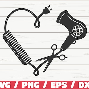 Hair Stylist Heart SVG / Hairdresser SVG / Cut File / Cricut / Commercial use / Hair Hustler SVG / Instant Download