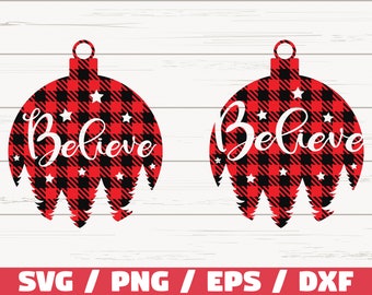Believe SVG / Christmas SVG / Cricut / Cut File / Silhouette Cameo / Clip art / Holiday SVG / Winter / Vector