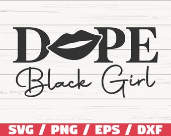 ドープ ブラック ガール SVG / ブラック ガール マジック SVG / カット ファイル / クリカット / ブラック ウーマン SVG / インスタント ダウンロード