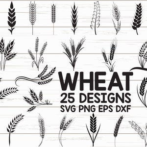 Tarwe SVG/graan SVG/tarwe clipart/gesneden bestanden/Cricut/silhouet/vector