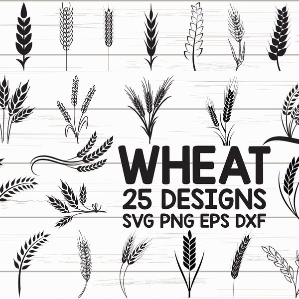 Wheat SVG/ Grain Svg/  Wheat Clipart/ Cut Files/ Cricut/ Silhouette/ Vector