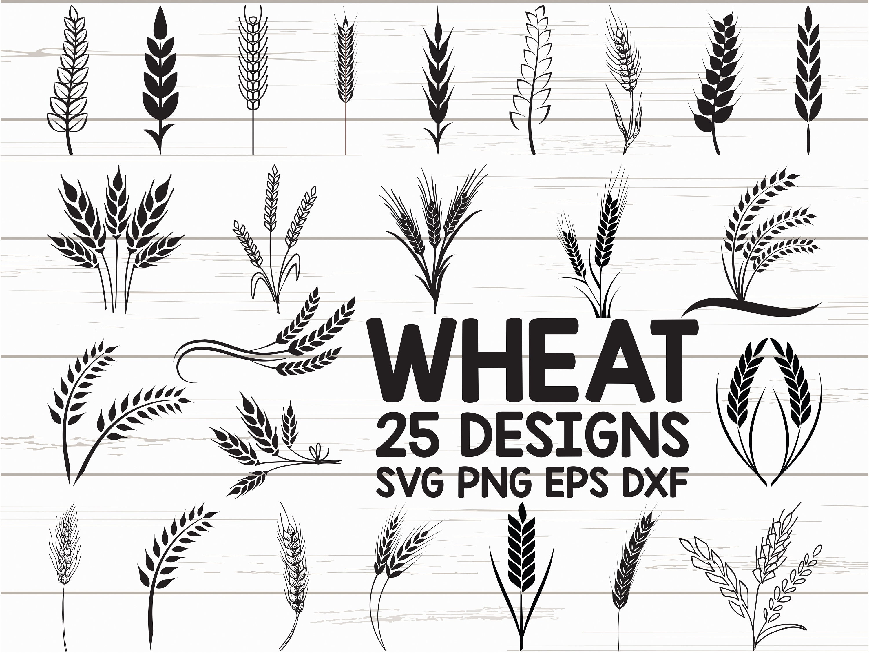 Download Wheat SVG/ Grain Svg/ Wheat Clipart/ Cut Files/ Cricut/ | Etsy