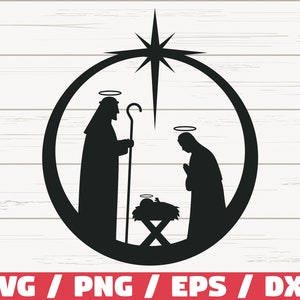 Nativity SVG / Cut File / Cricut / Commercial use / Nativity Scene SVG / Christmas SVG / Christmas Decoration