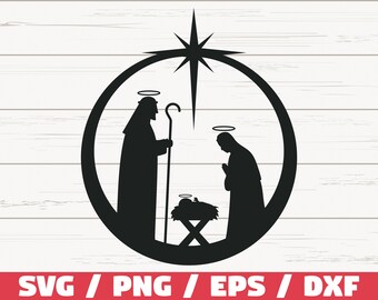 Nativity SVG / Cut File / Cricut / Commercial use / Nativity Scene SVG / Christmas SVG / Christmas Decoration