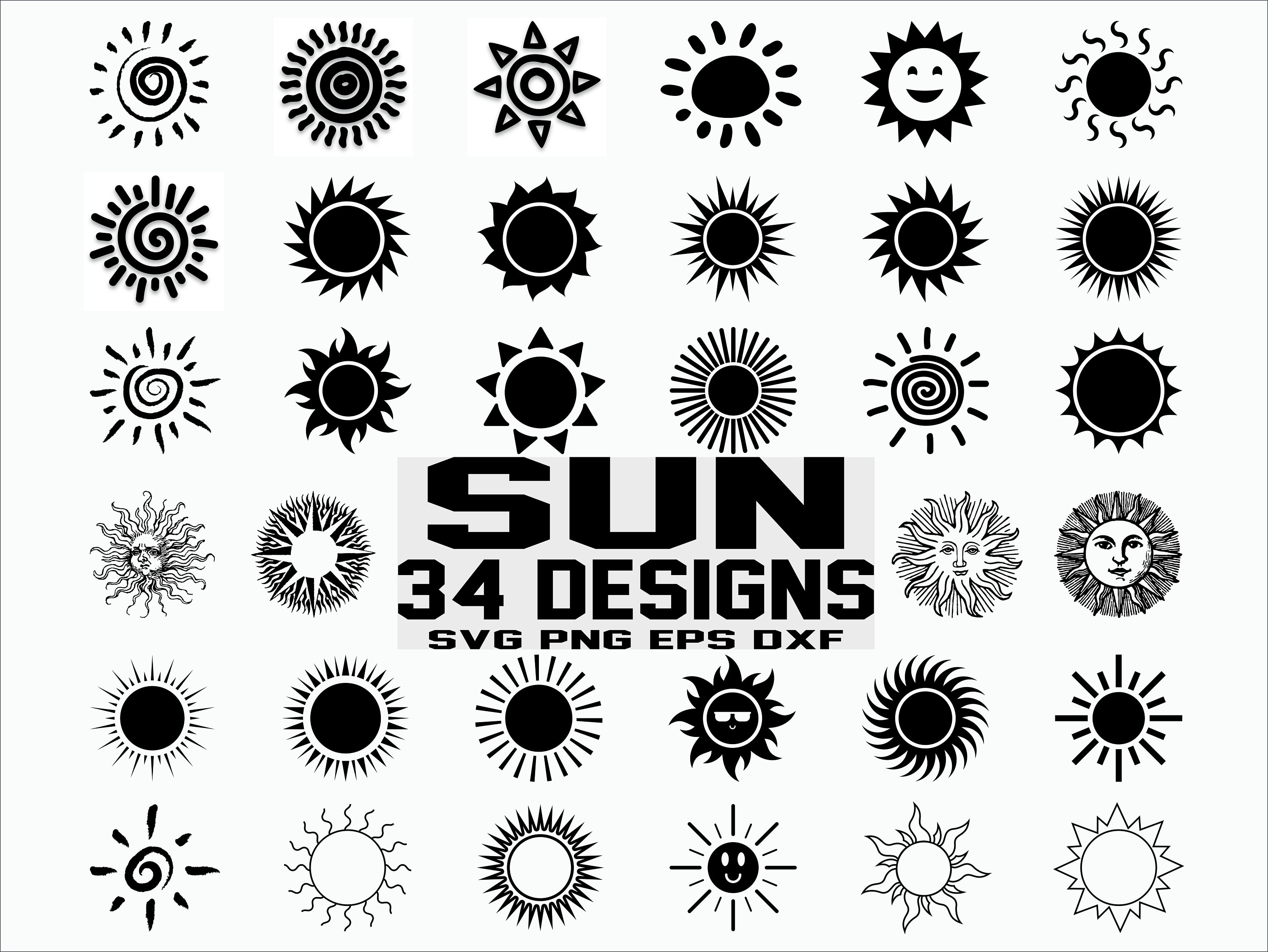 Download Sun SVG/ Sun clipart/ Cute sun SVG/ Cut Files/ Cricut/ | Etsy