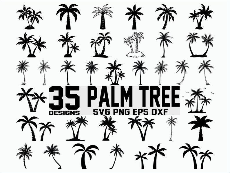 Download Palm Tree Svg Palm Tree Clipart Cut Files Cricut Silhouette Vector Summer Svg Beach Palm Clip Art Art Collectibles
