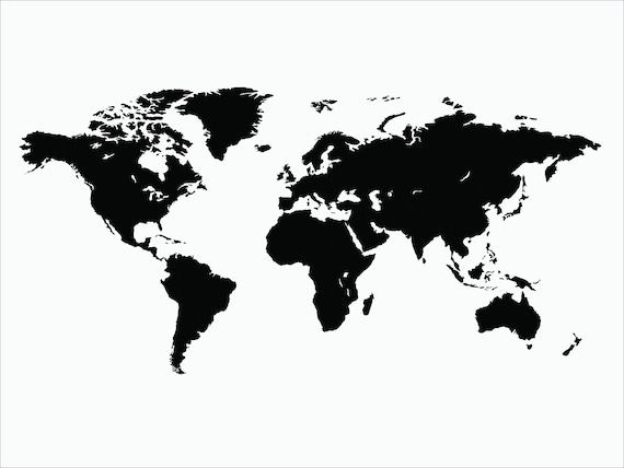 Download World Map Clipart Earth Svg File Continents Cut File World Cricut