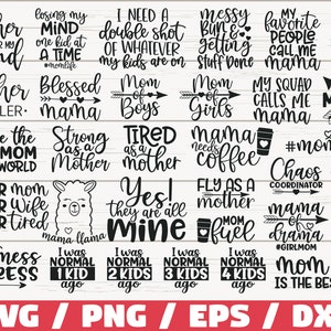 Mom Life SVG Bundle / Mother&#39;s Day SVG / Cut File / Cricut / Commercial use / Mom Sayings SVG / Funny Mom Quote / Mother Gift / Vector