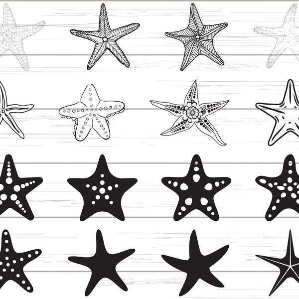 Starfish SVG / Ocean Svg / Clipart/ Cut File / Cricut / Silhouette / Vector / Dxf