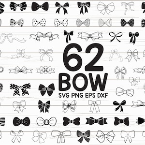 Ribbon Bow Silhouette Files, Ribbon Bow Png, Ribbon Bow Cutting Clipart,  Ribbon Bow Svg Bundle, Ribbon Bow Dxf, Ribbon Bow Svg Design