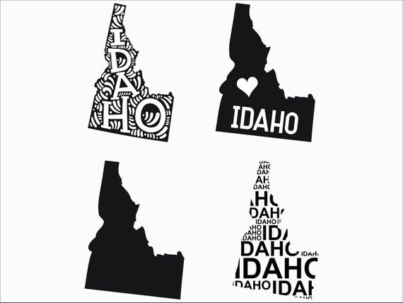 Idaho State Svg Idaho Silhouette Idaho Svg Idaho Vector Etsy