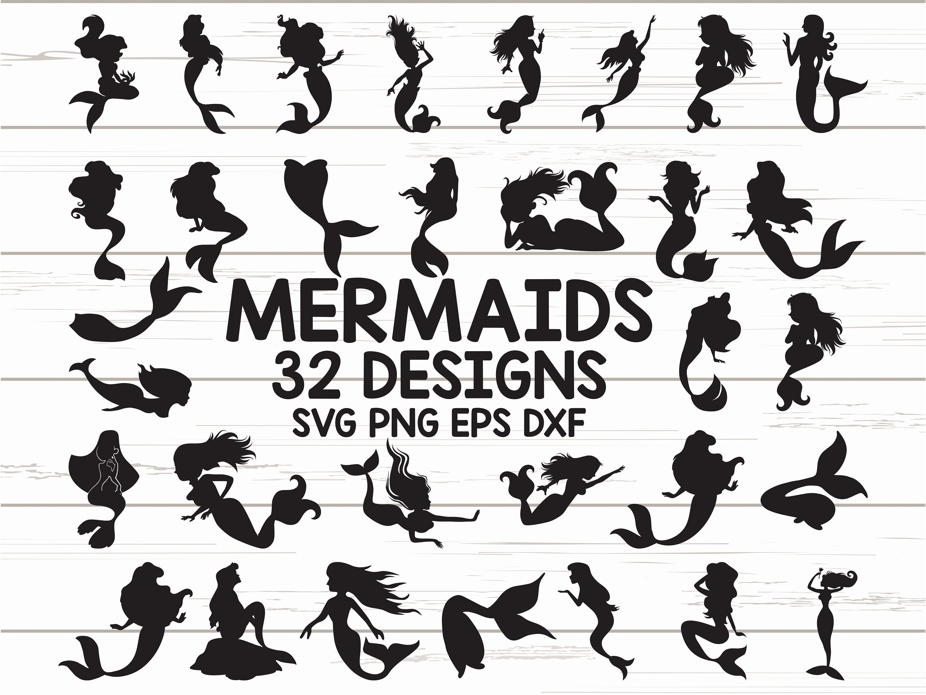 Mermaid SVG / Mermaid Tail SVG / Cut Files / Commercial Use / - Etsy Israel