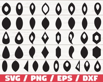 Earrings SVG/ Teardrop with holes SVG/ Commercial Use / Earrings Bundle/ Leather Earring/ Cut File/ Cricut/ Silhouette / Pendant SVG