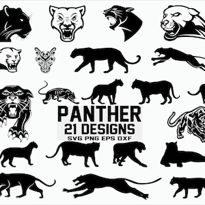 Panther SVG/ Panther Clipart/ Schnittdatei/ Cricut/ Vektor/ Dxf/ Png/ Eps