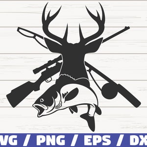 SVG de chasse / tête de cerf SVG / pêche SVG / fichier de coupe / Cricut / utilisation commerciale / téléchargement immédiat / Silhouette / Svg saison de chasse