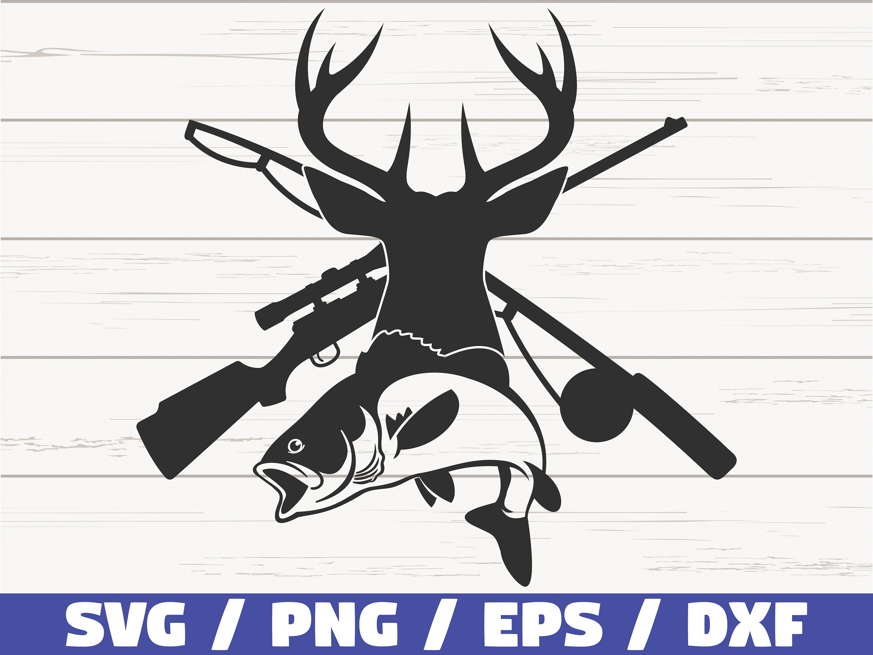 Deer Fishing Decal 