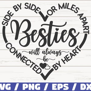 Besties SVG / Cortar archivo / Cricut / Uso comercial / Silueta / Mejores amigos SVG / Amistad SVG