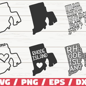 État du Rhode Island SVG / fichier de coupe / Cricut / clipart / usage commercial / Silhouette / Rhode Island SVG / Rhode Island maison Svg / RI Svg