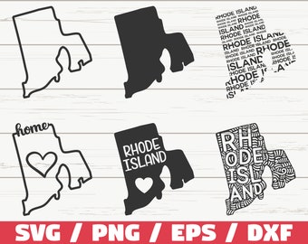 Estado de Rhode Island SVG / Archivo de corte / Cricut / Clip art / Uso comercial / Silueta / Rhode Island SVG / Rhode Island Home Svg / RI Svg
