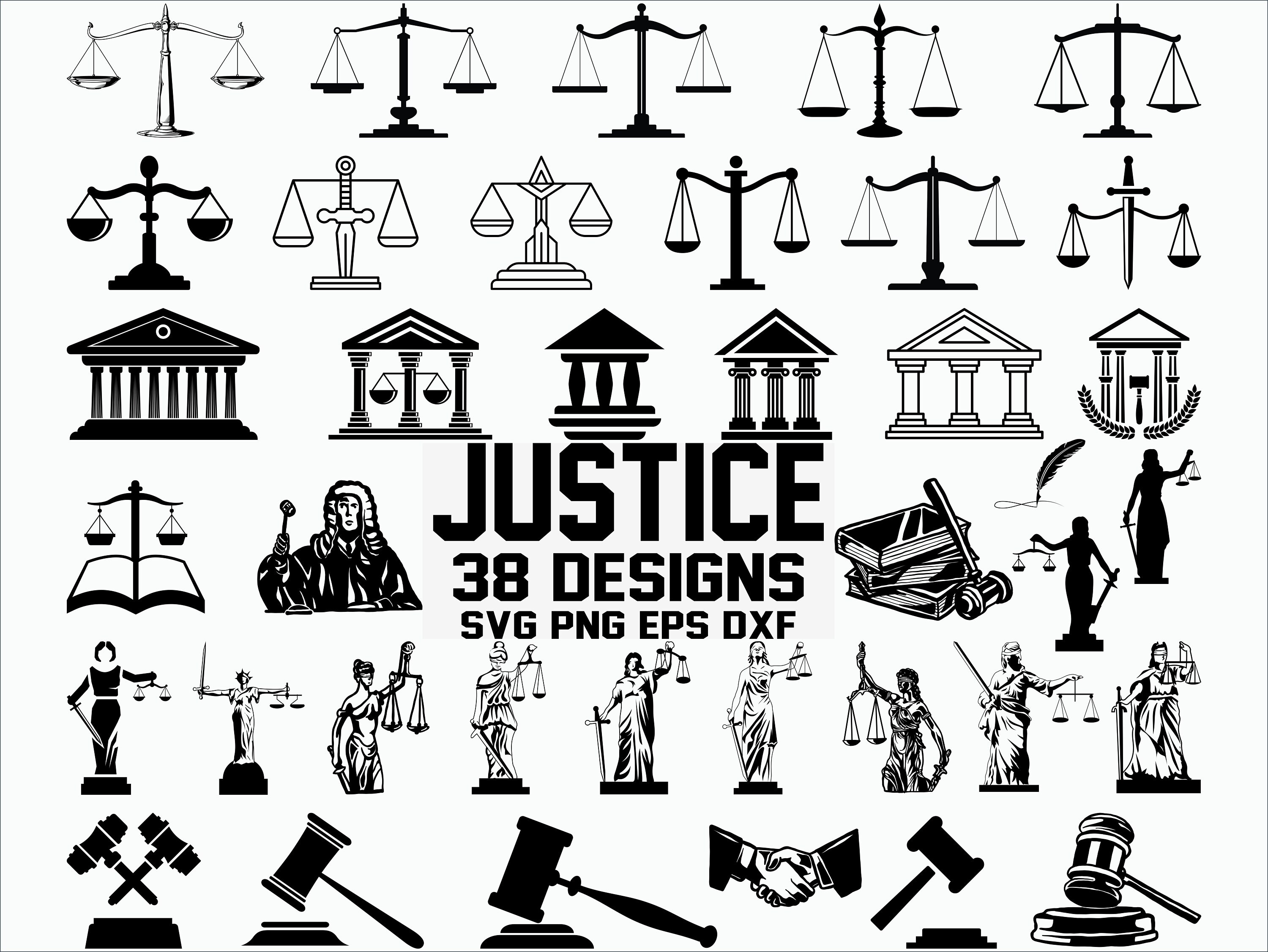 Justice SVG/ scale of justice svg/ courthouse svg/ tribunal Etsy