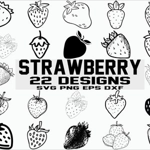Strawberry svg/ fruit svg/ food svg/ clipart/ silhouette/ decal/ stencil/ vinyl/ cut file/ iron on/ cuttable file/ printable/ vector
