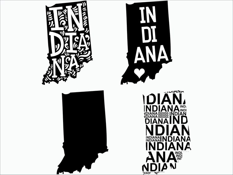 Download Indiana Svg Indiana Clipart Indiana State Svg Cricut Etsy